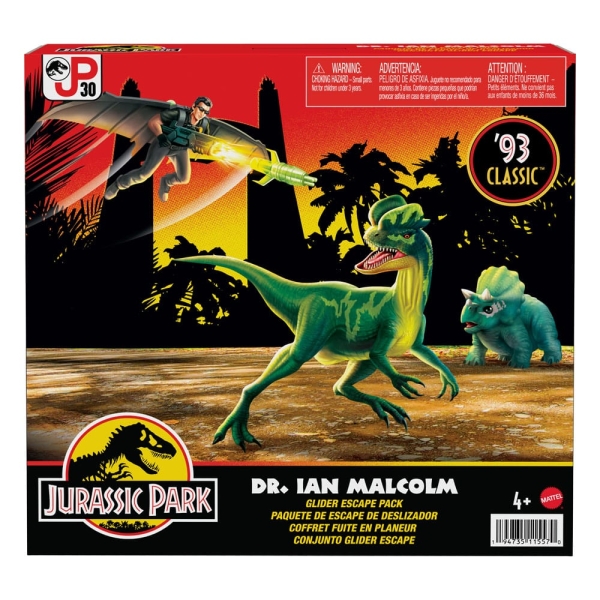 Jurassic Park '93 Classic Actionfigur Actionfiguren Dr. Ian Malcolm Glider Escape Pack